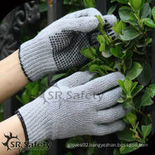 SRSAFETY cheapest dotted hand gloves/working glove/cotton gloves